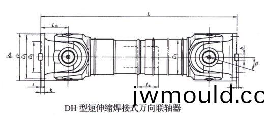 DH型短伸縮焊接式萬向聯(lián)軸器(qi) DH型短伸縮焊接式萬向聯(lián)軸器